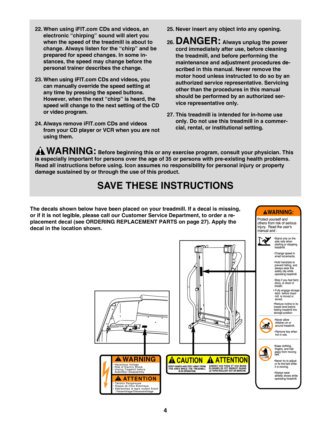 ProForm PCTL94040 user manual 