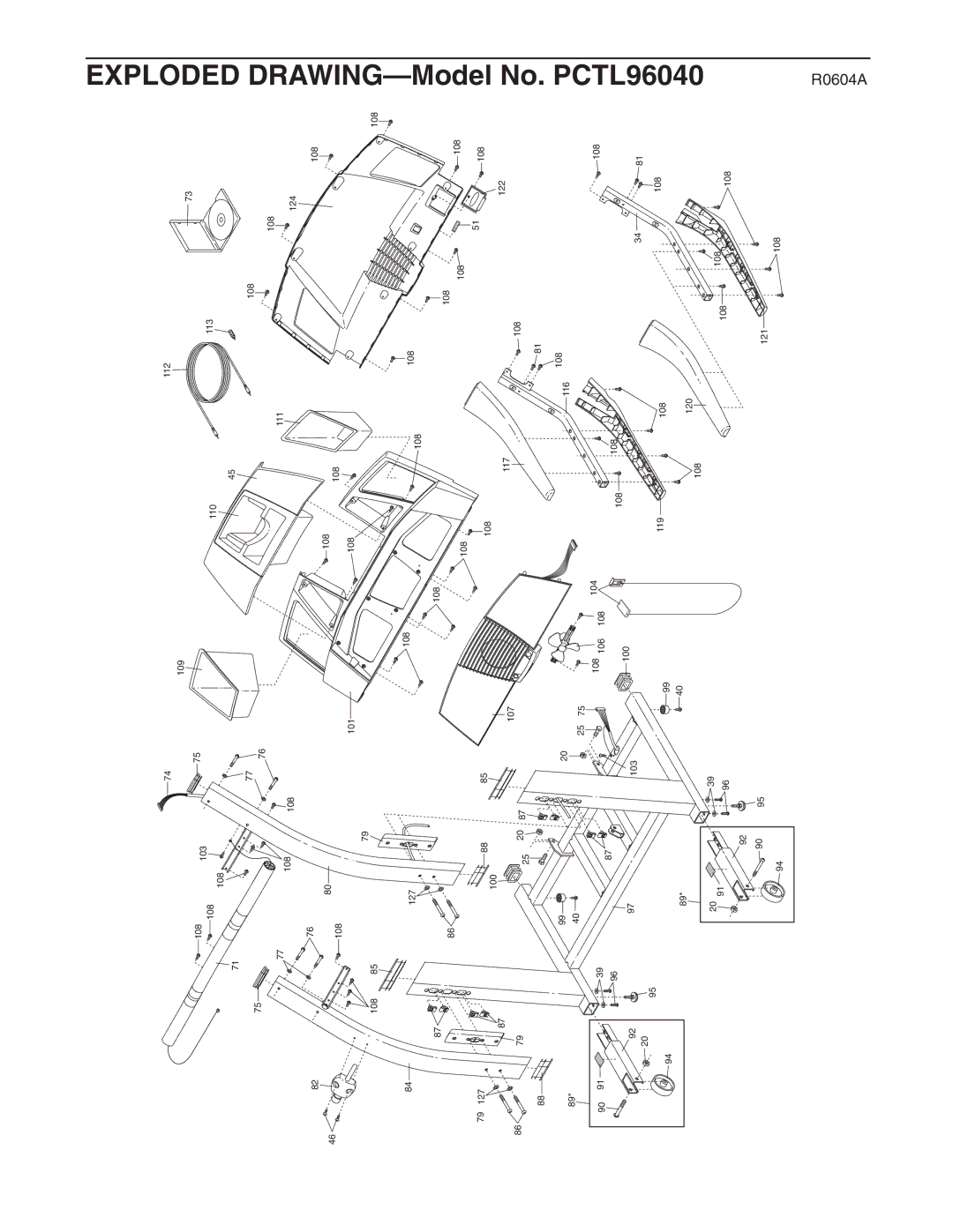 ProForm PCTL96040 user manual Exploded 