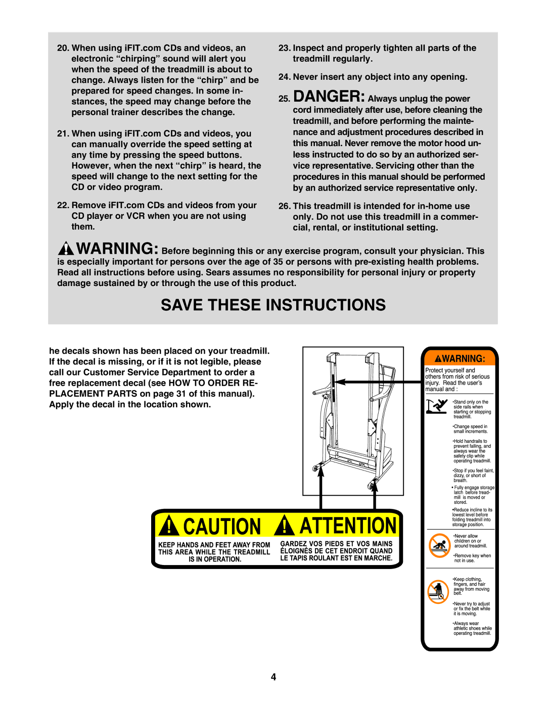 ProForm PCTL96040 user manual 