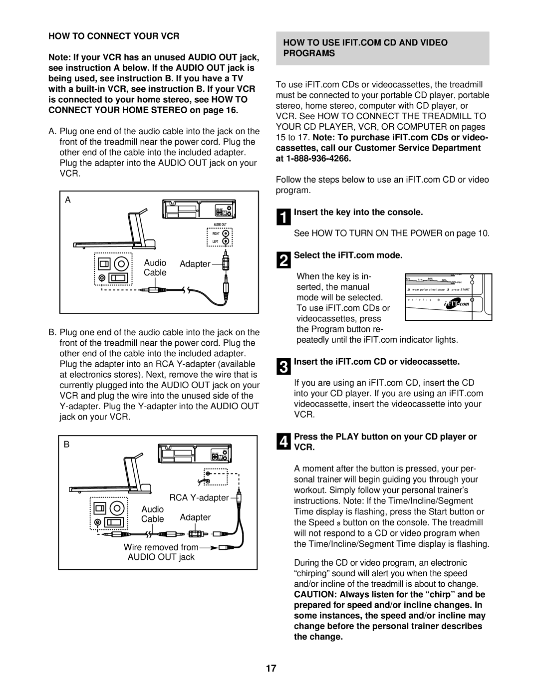 ProForm PCTL99010 user manual HOW to Connect Your VCR, Audio, Cable, Programs, Insert the key into the console 