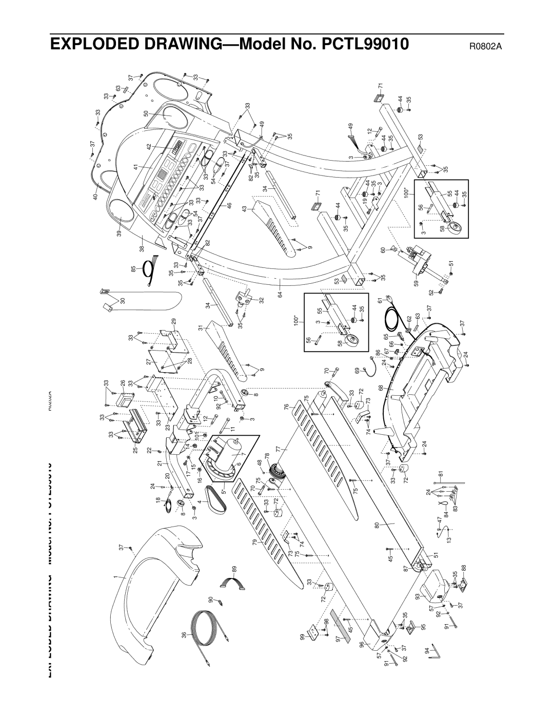 ProForm PCTL99010 user manual R0802A 