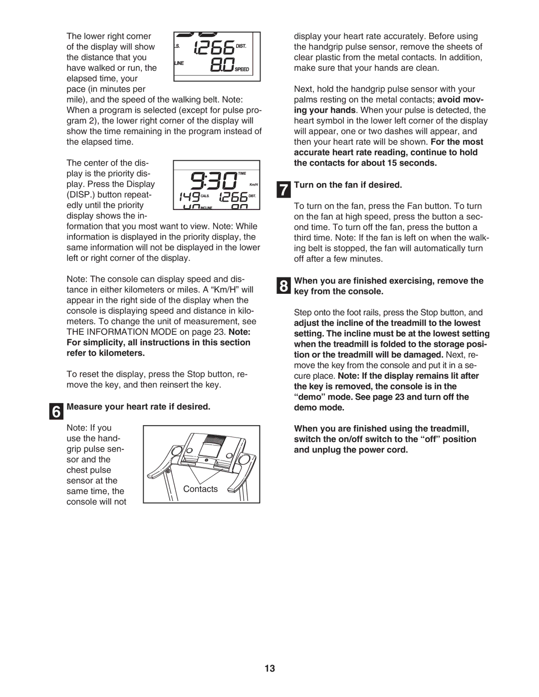 ProForm PETL41106.0 user manual Measure your heart rate if desired, Turn on the fan if desired 