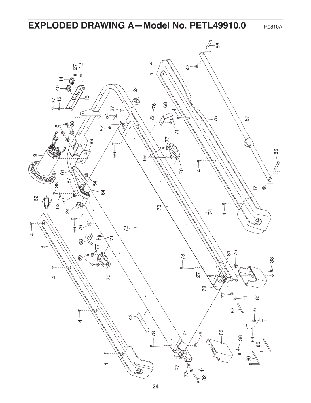 ProForm user manual Exploded Drawing A-Model No. PETL49910.0 R0810A 