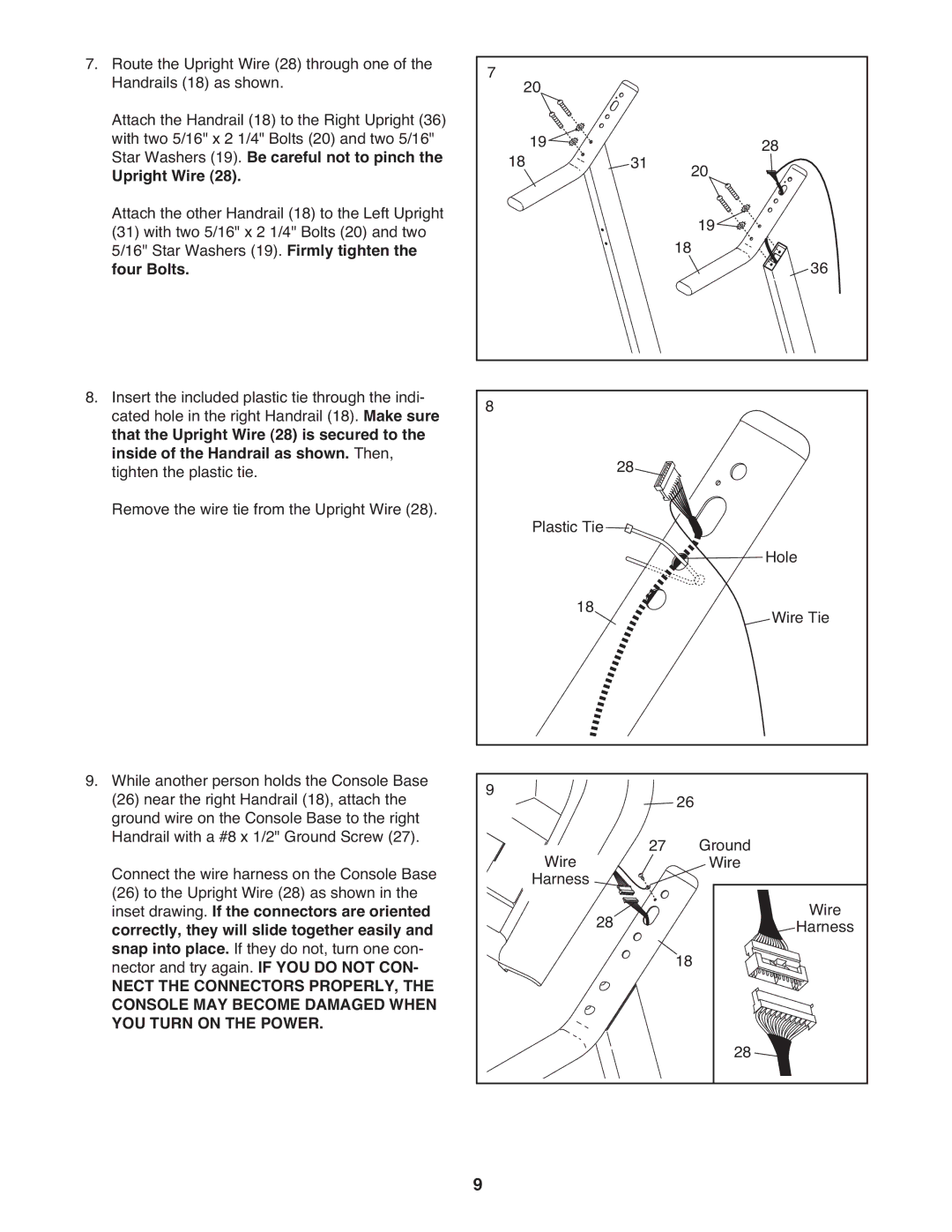 ProForm PETL49910.0 user manual Upright Wire 