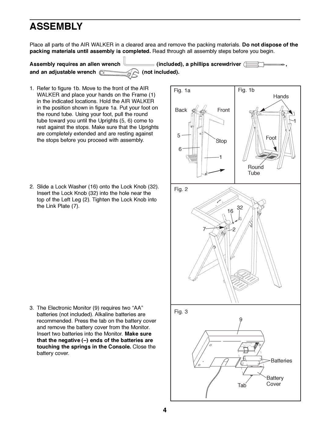 ProForm PFAW75072 user manual Assembly 