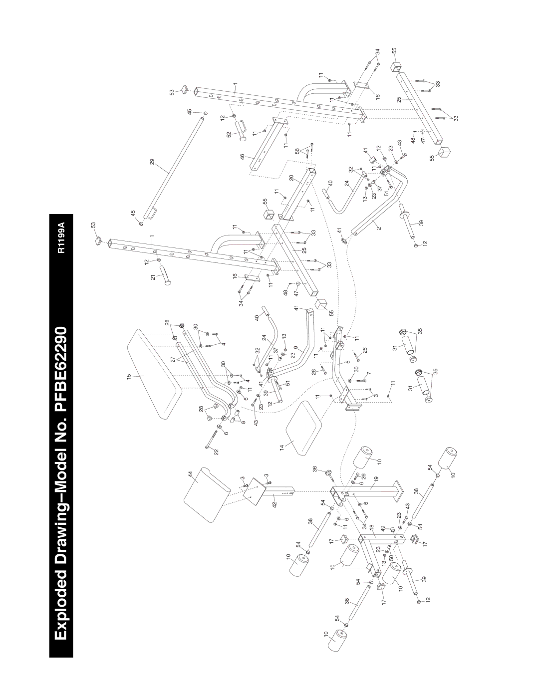 ProForm manual Exploded DrawingÐModel No. PFBE62290 