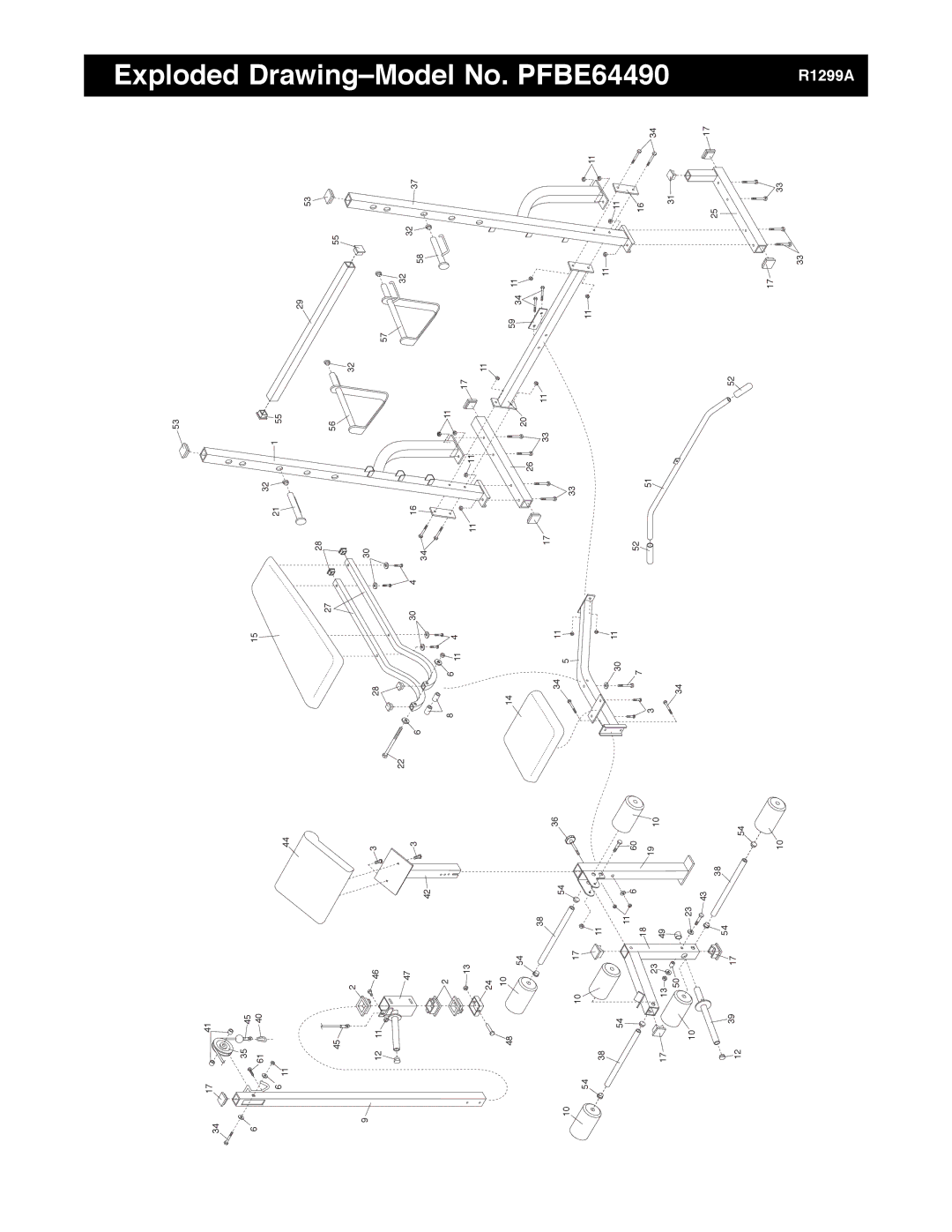 ProForm manual Exploded DrawingÐModel No. PFBE64490 