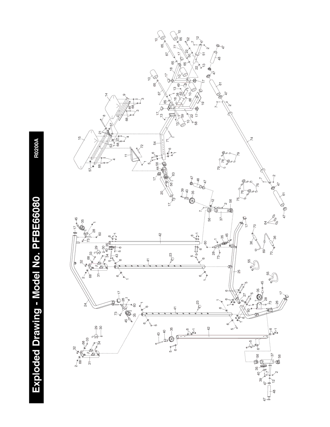 ProForm manual Exploded Drawing Model No. PFBE66080 