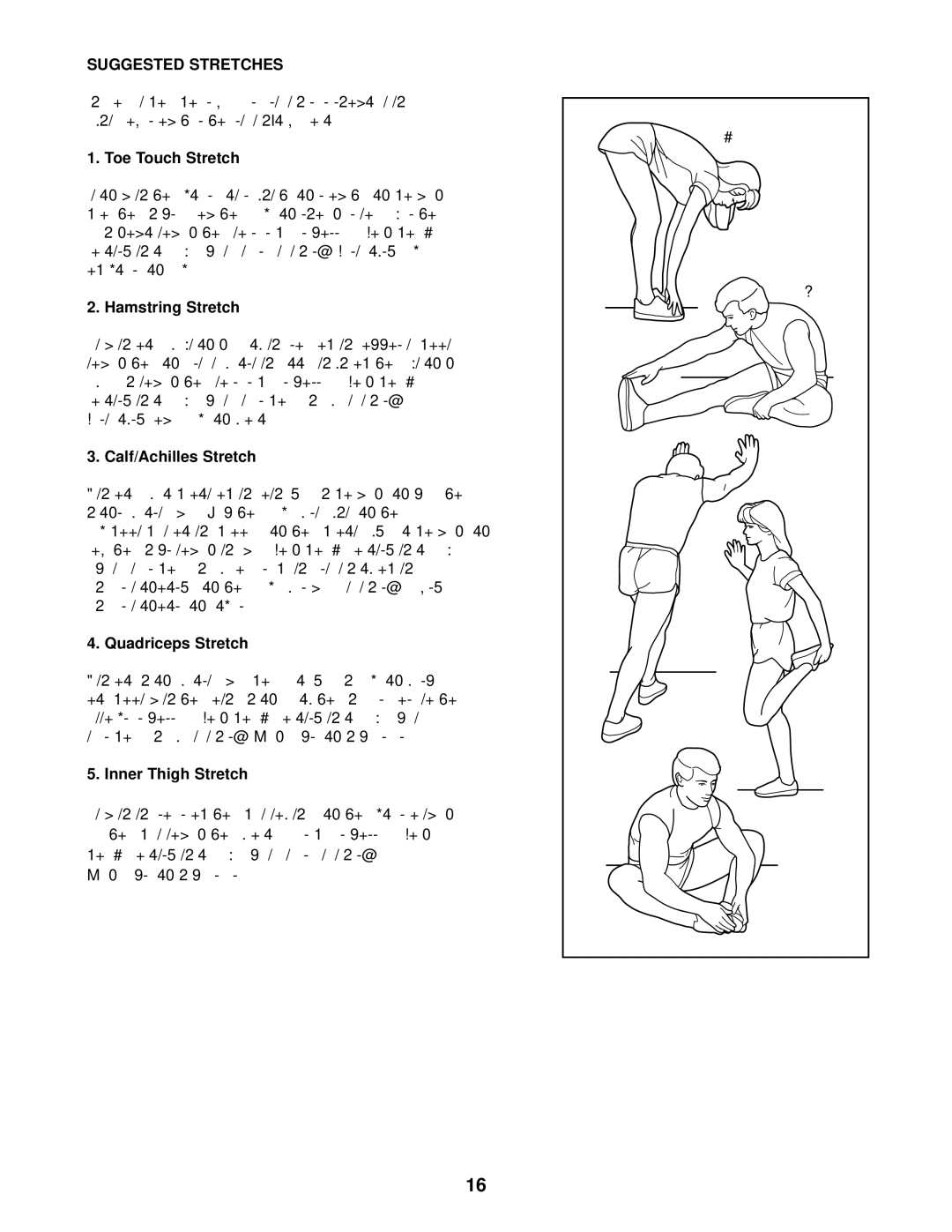 ProForm PFCCEL05900 user manual Suggested Stretches 