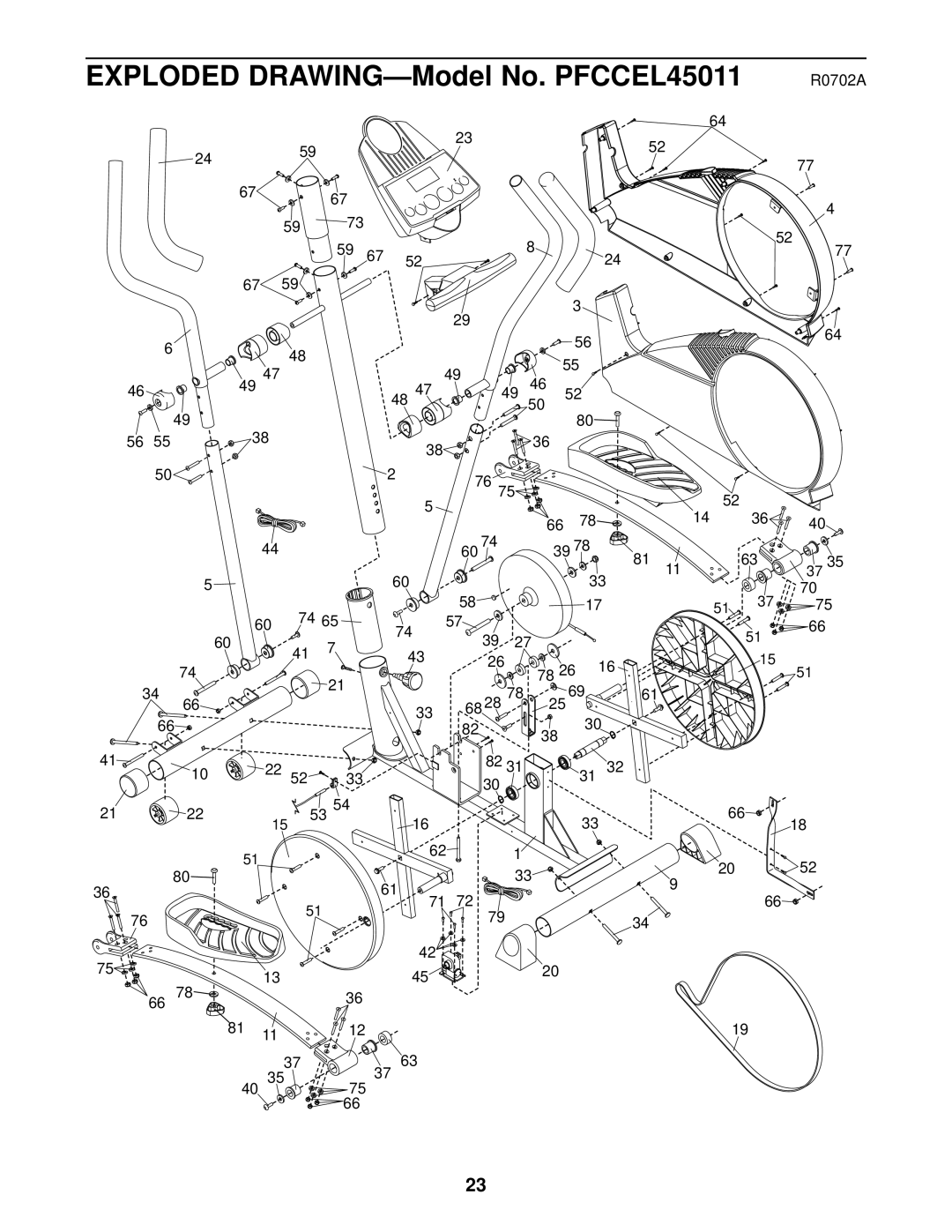 ProForm PFCCEL45011 user manual R0702A, 6828 