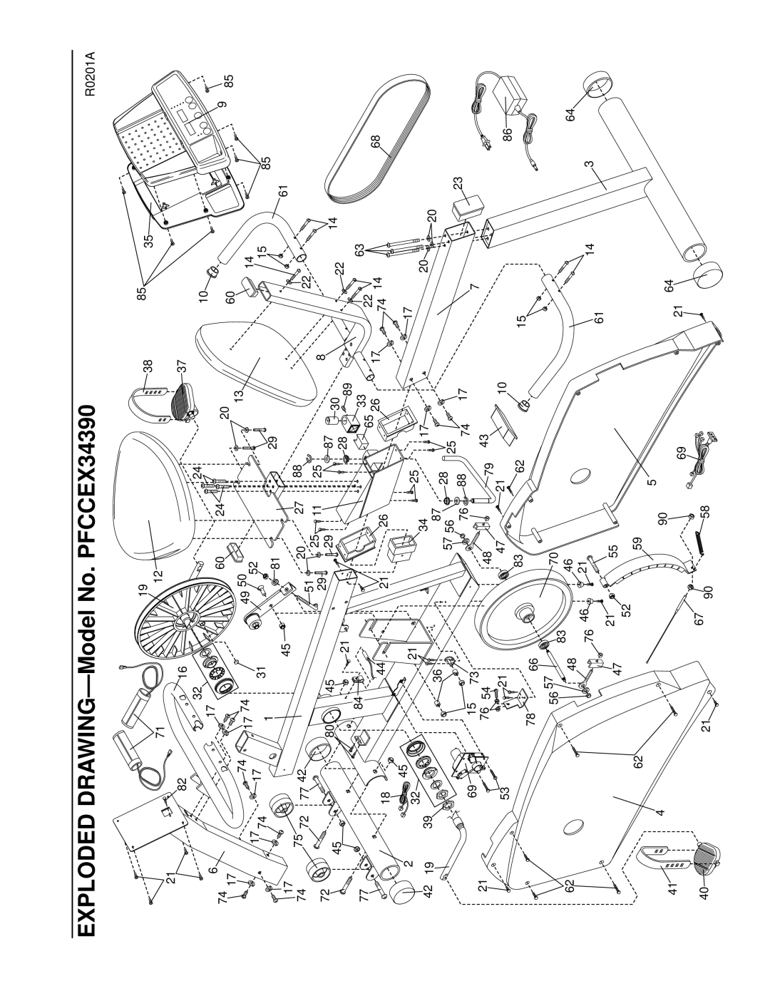 ProForm PFCCEX34390 user manual 49 50 1585 57 56 74 14 143 