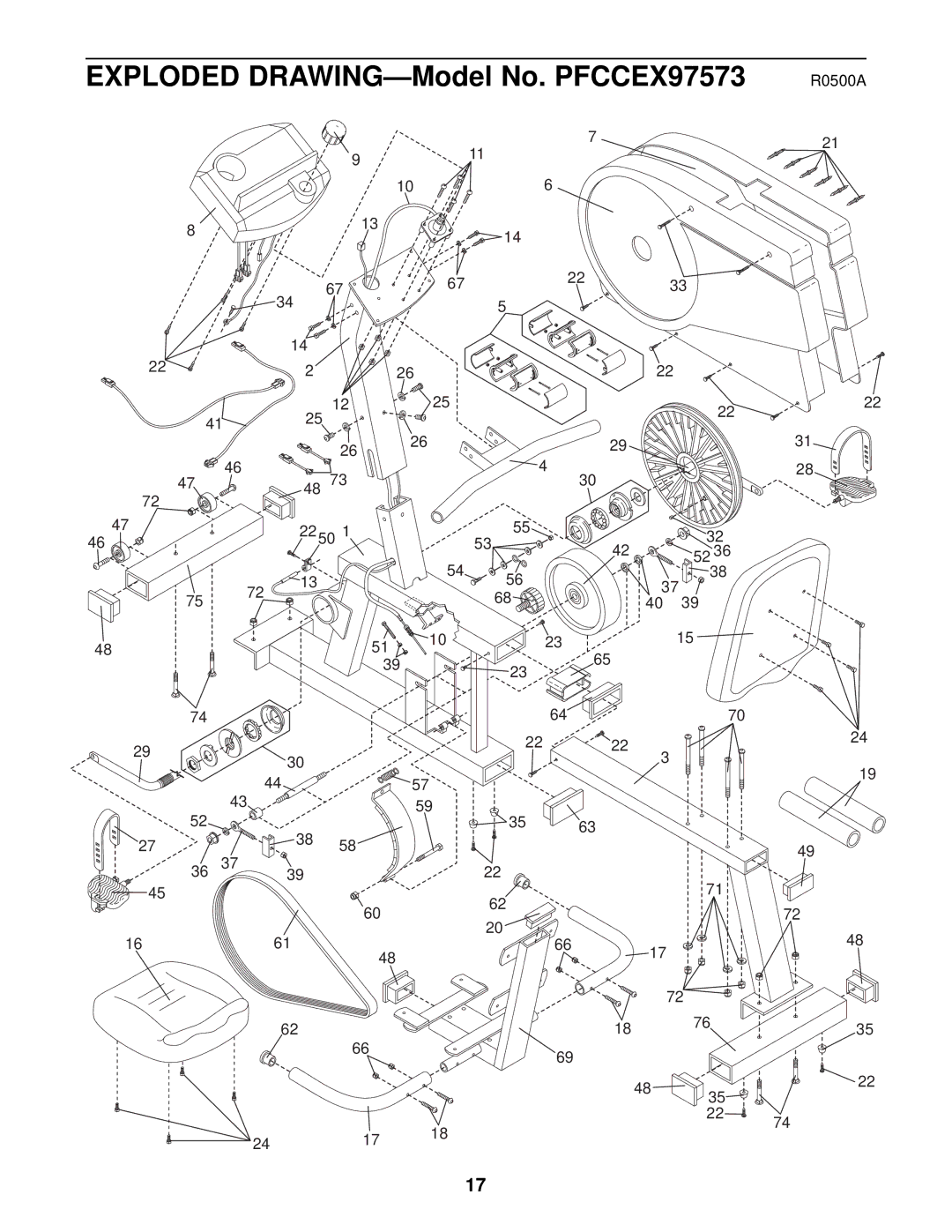 ProForm user manual Exploded DRAWING-Model No. PFCCEX97573 