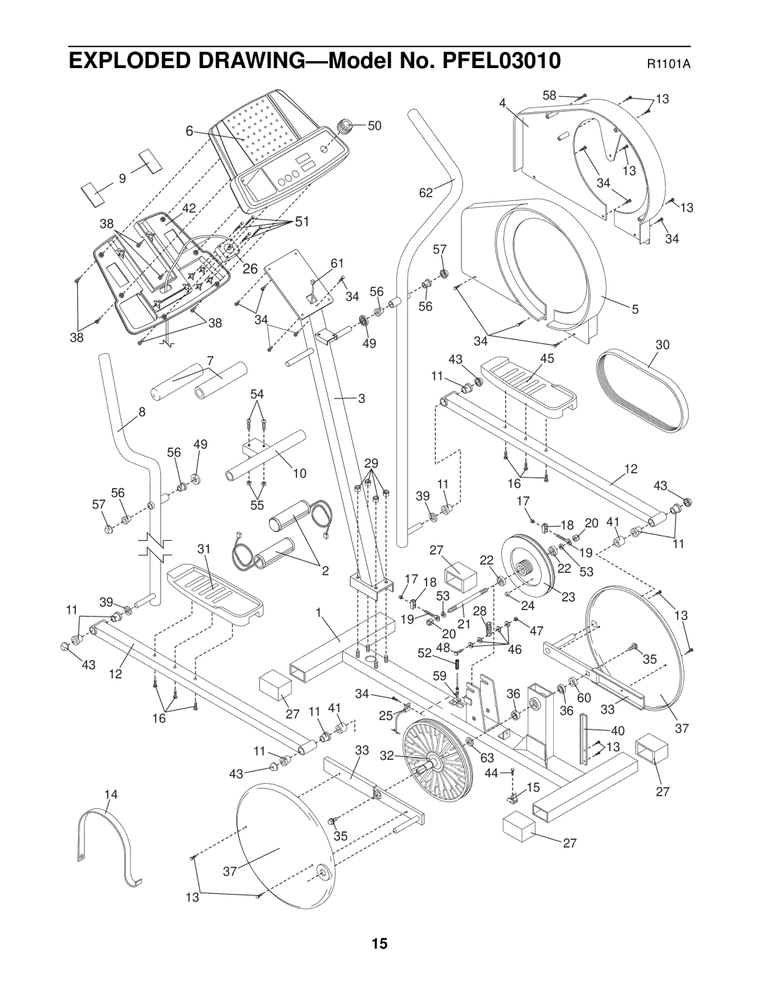 ProForm user manual Exploded DRAWING-Model No. PFEL03010 