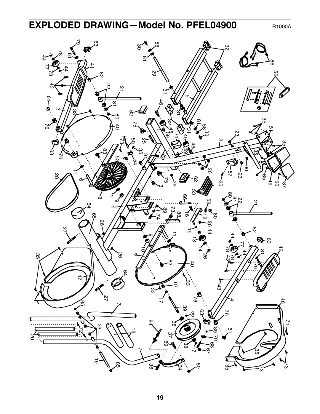 ProForm PFEL04900 manual 89 70 