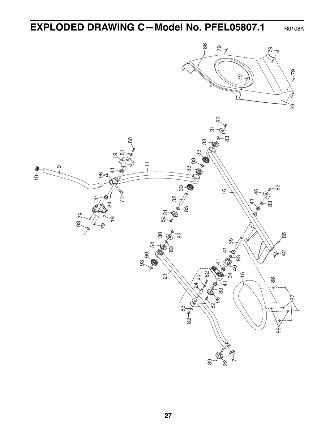 ProForm PFEL05807 user manual Exploded 