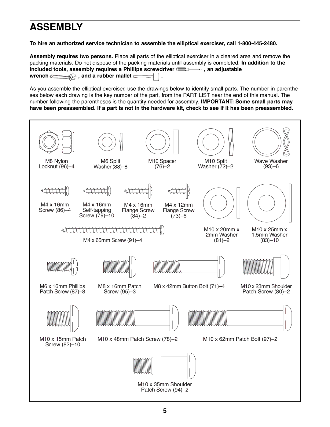 ProForm PFEL05807 user manual Assembly 