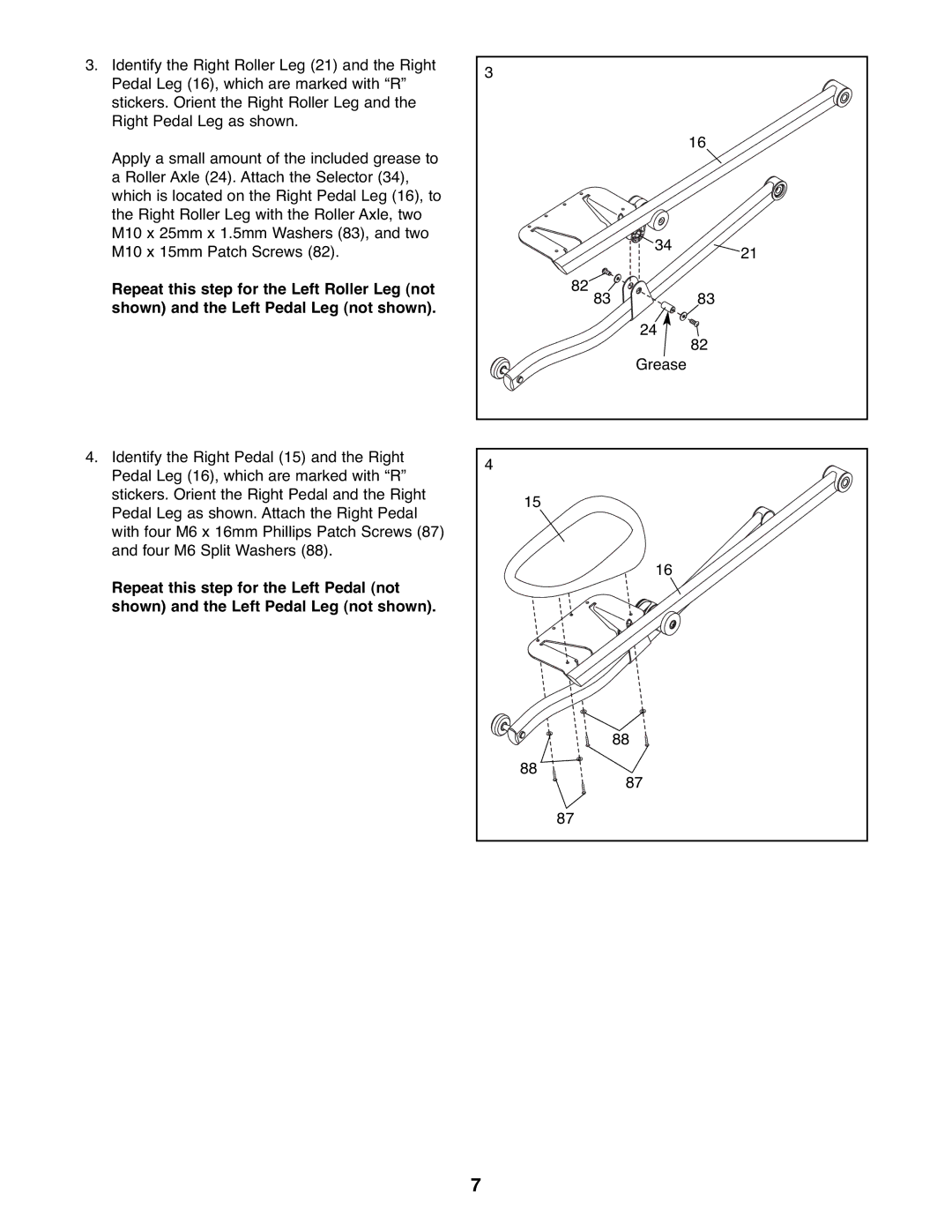 ProForm PFEL05807 user manual Grease 