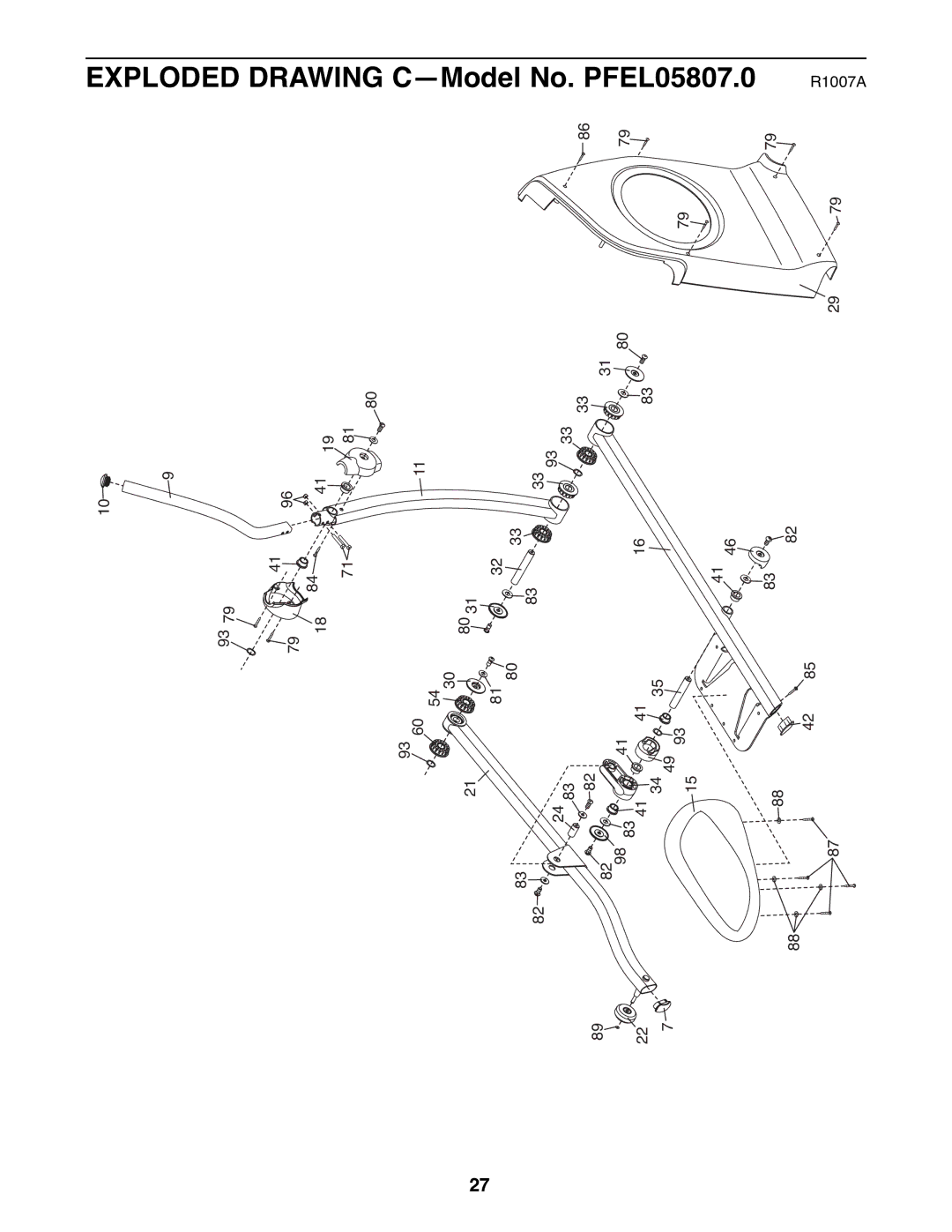 ProForm PFEL05807.0 user manual Exploded 