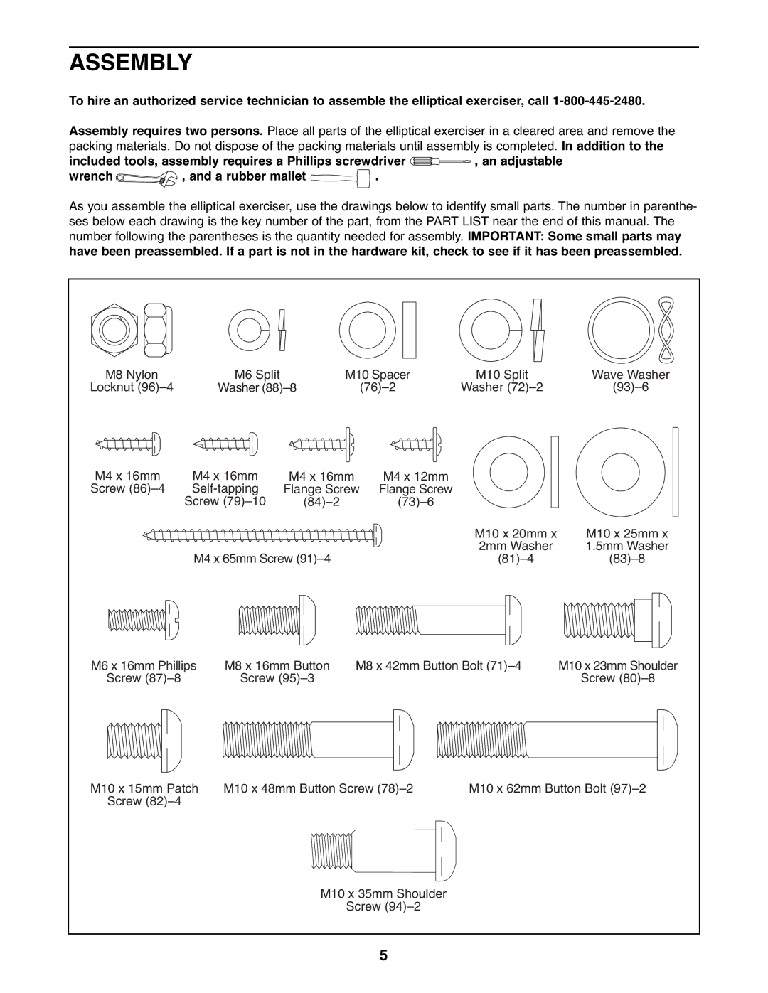 ProForm PFEL05807.0 user manual Assembly 