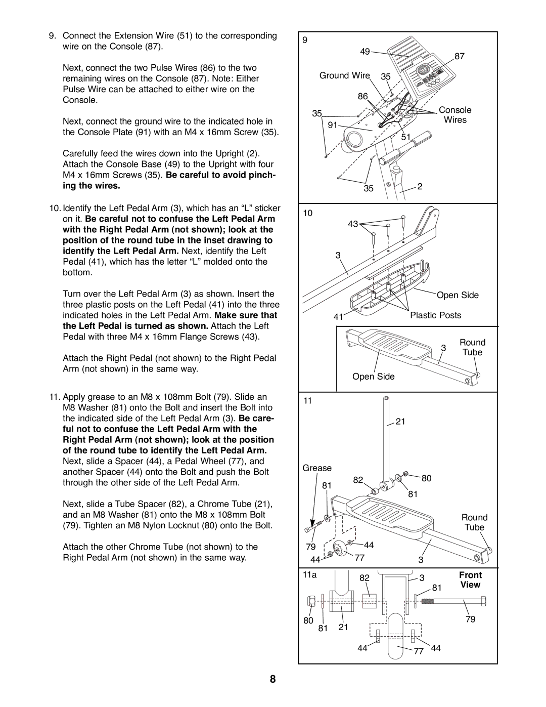 ProForm PFEL05900 manual Front, View 