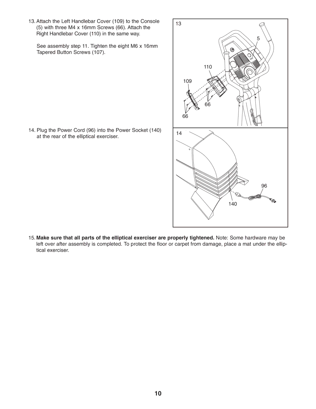 ProForm PFEL13031 user manual 