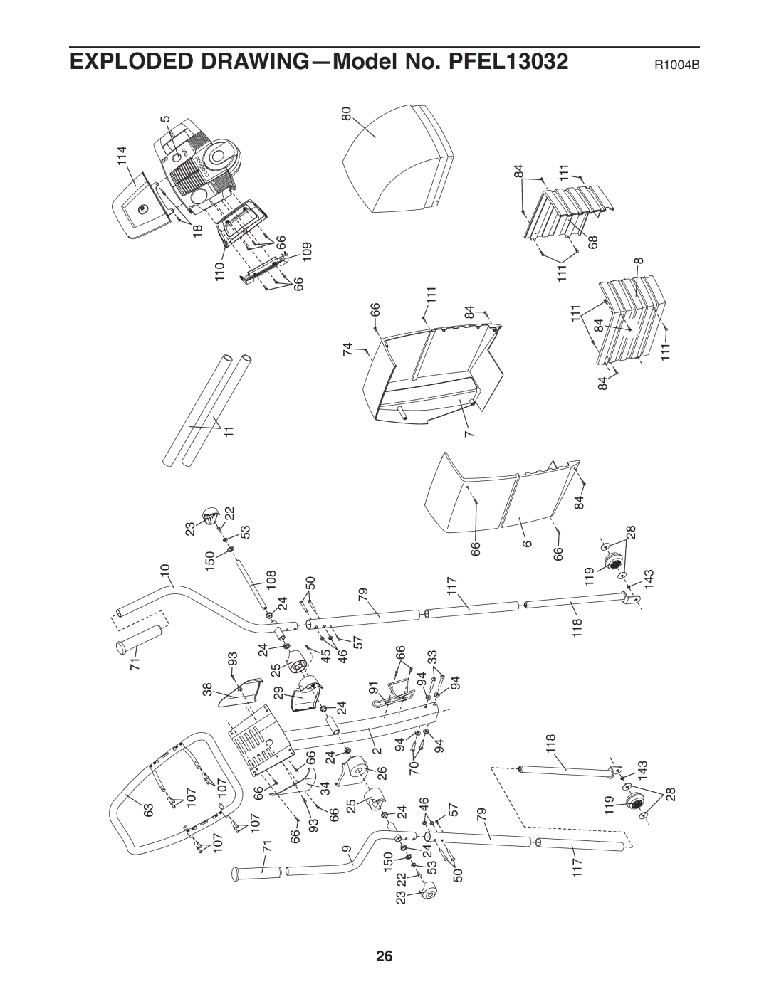 ProForm PFEL13032 user manual Drawing, ModelNo 