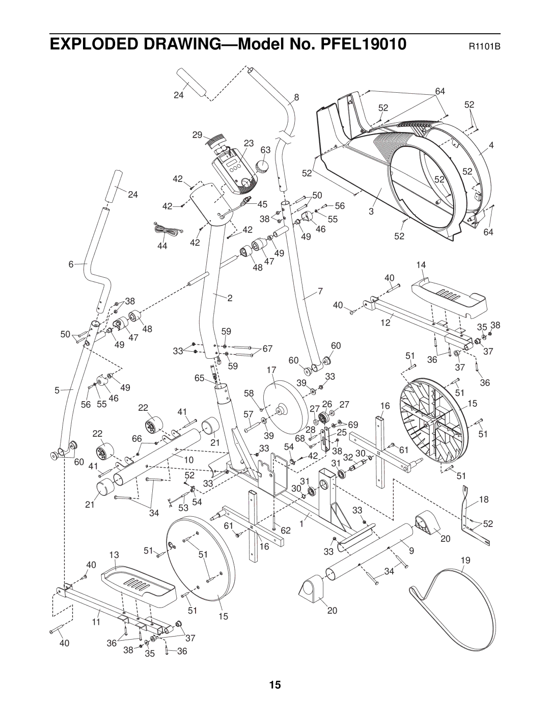 ProForm PFEL19010 user manual R1101B 