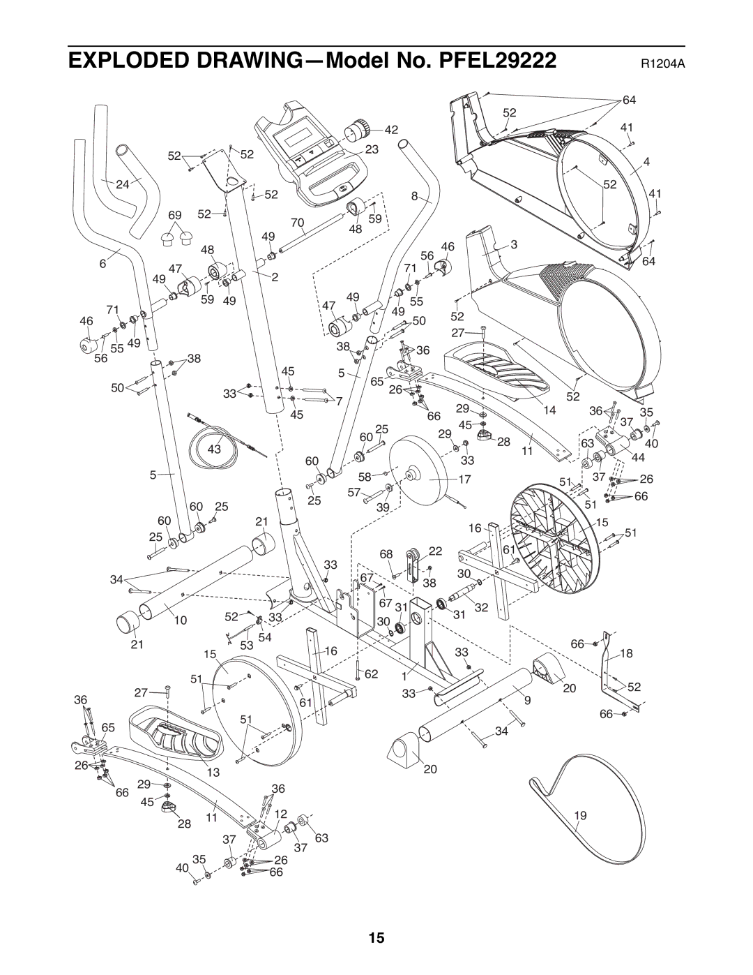 ProForm PFEL29222 user manual R1204A 