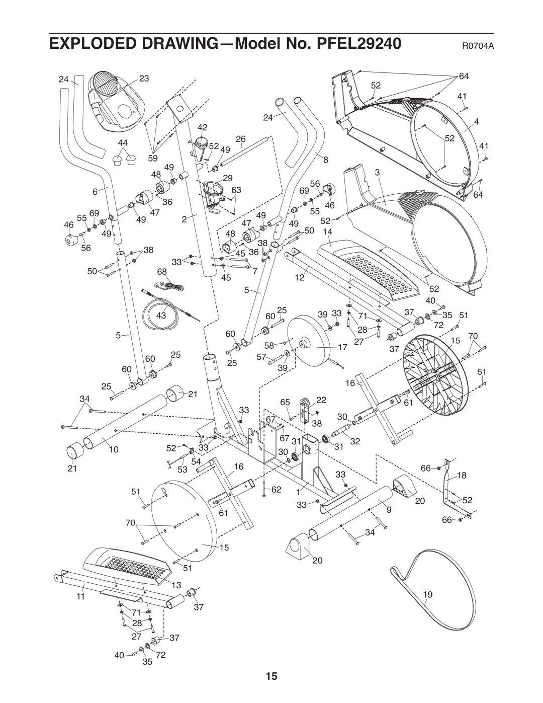 ProForm PFEL29240 user manual R0704A 