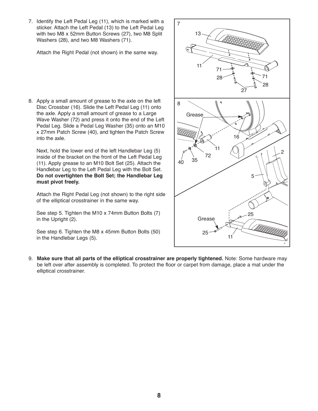 ProForm PFEL29240 user manual 