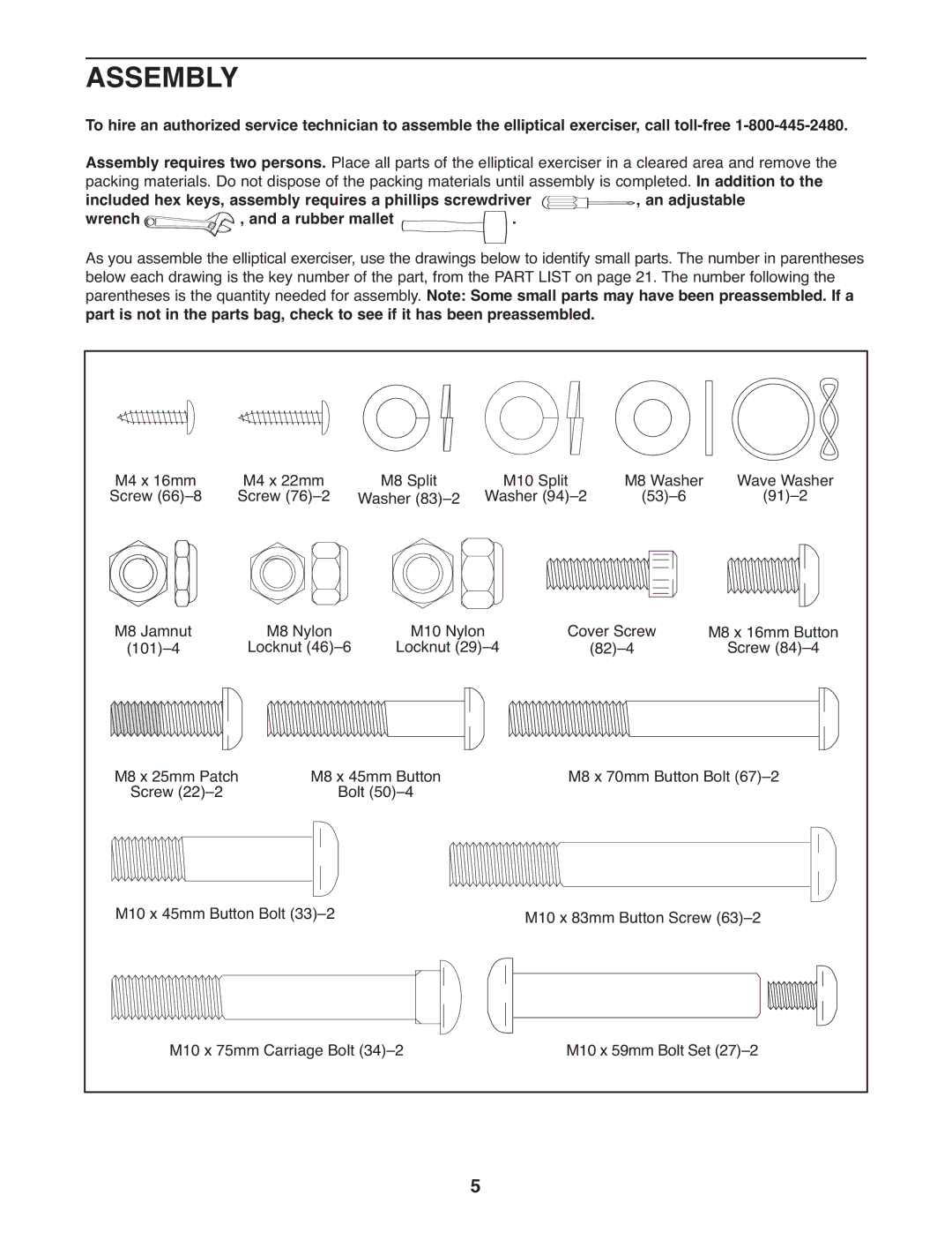 ProForm PFEL3926.0 user manual Assembly 