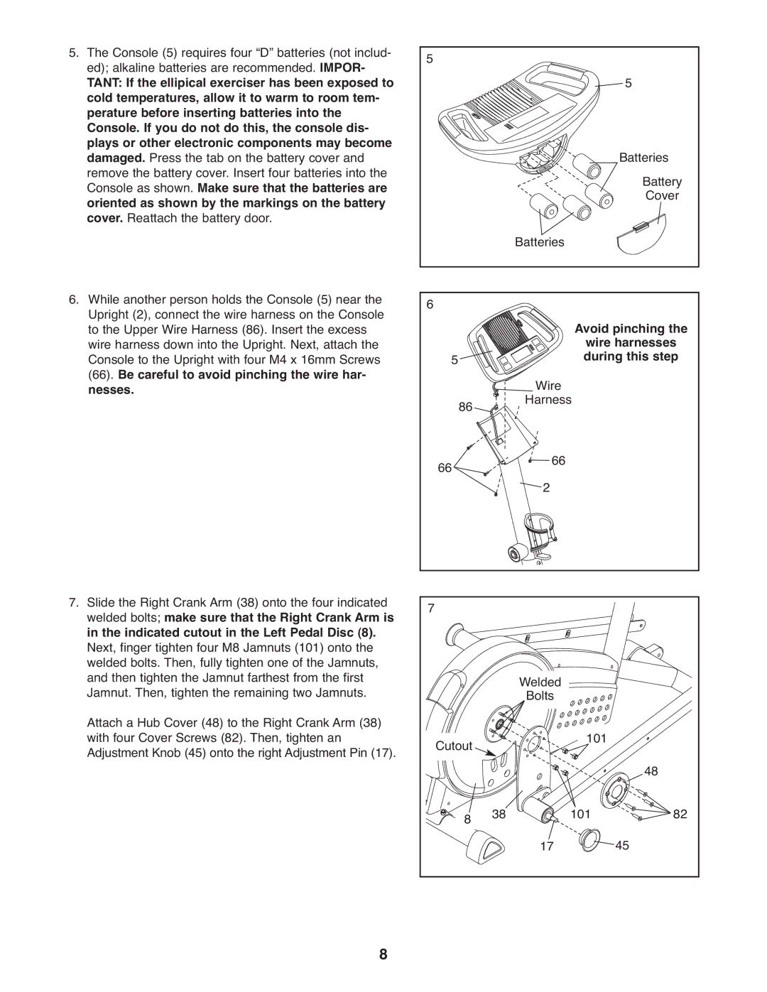 ProForm PFEL3926.0 user manual Wire 