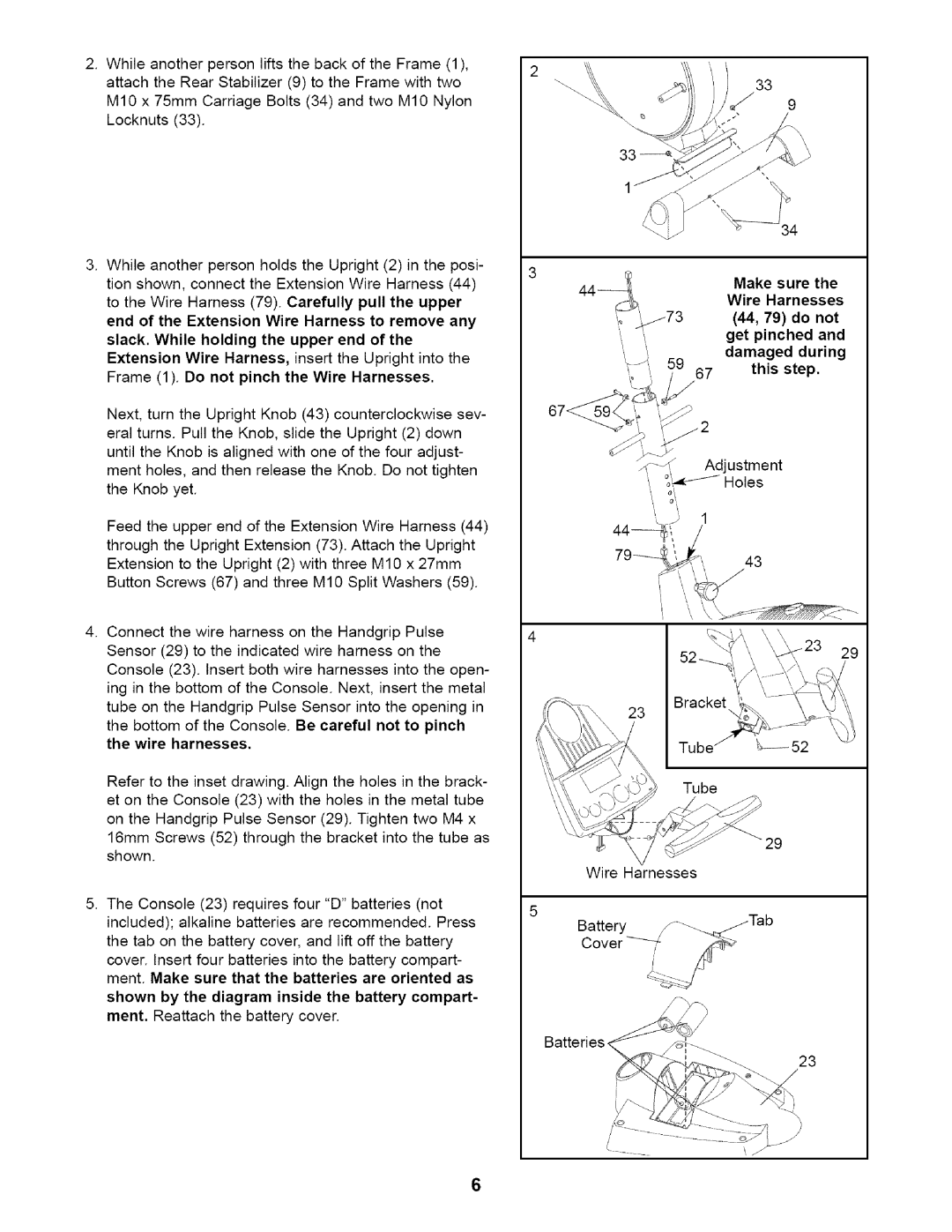 ProForm PFEL45010 Ment. Make sure that the batteries are oriented as, Shown by the diagram inside the battery compart 