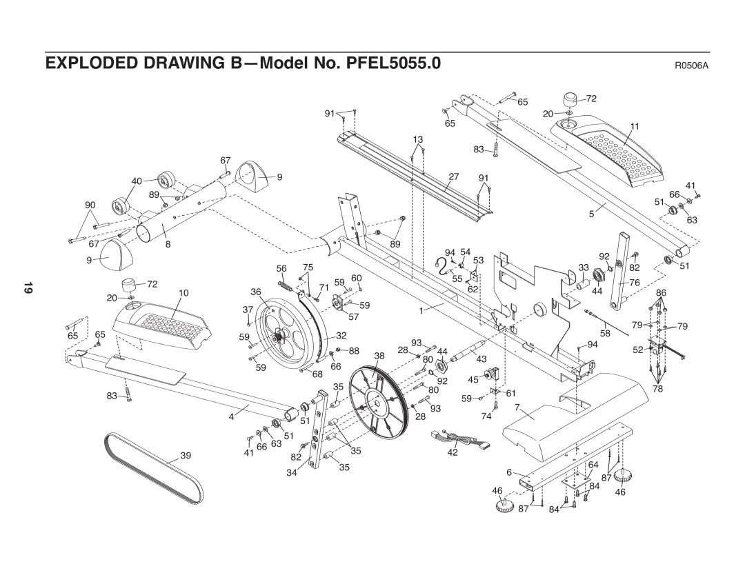 ProForm user manual Exploded Drawing B-Model No. PFEL5055.0 