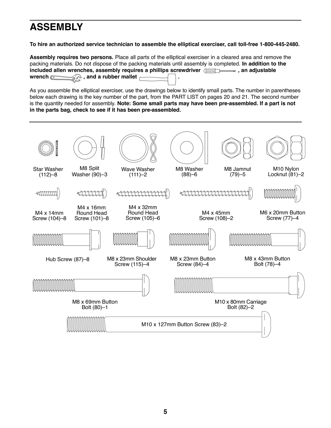 ProForm PFEL5105.1 user manual Assembly 