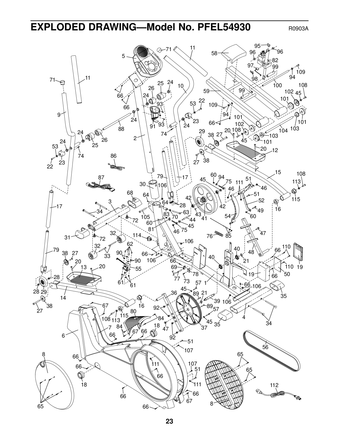 ProForm PFEL54930 R0903A, 109, 100 108 102 101, 101 102 104, 108 101, 79 38 866, 106 115 108, 107 111, 110, 8957 112 108 