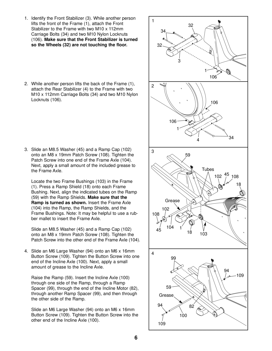 ProForm PFEL54930 user manual Ramp is turned as shown 