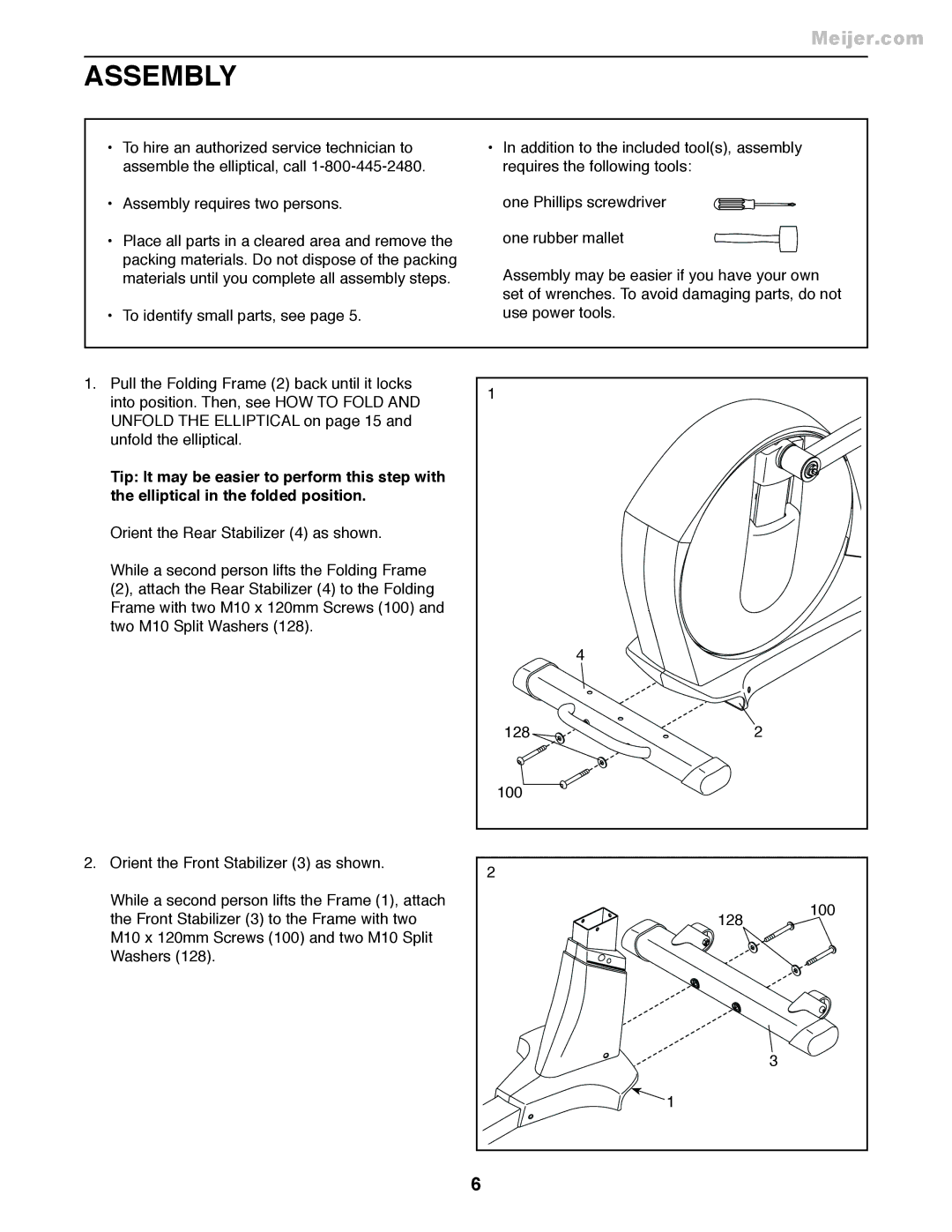 ProForm PFEL55911.7 user manual Assembly 