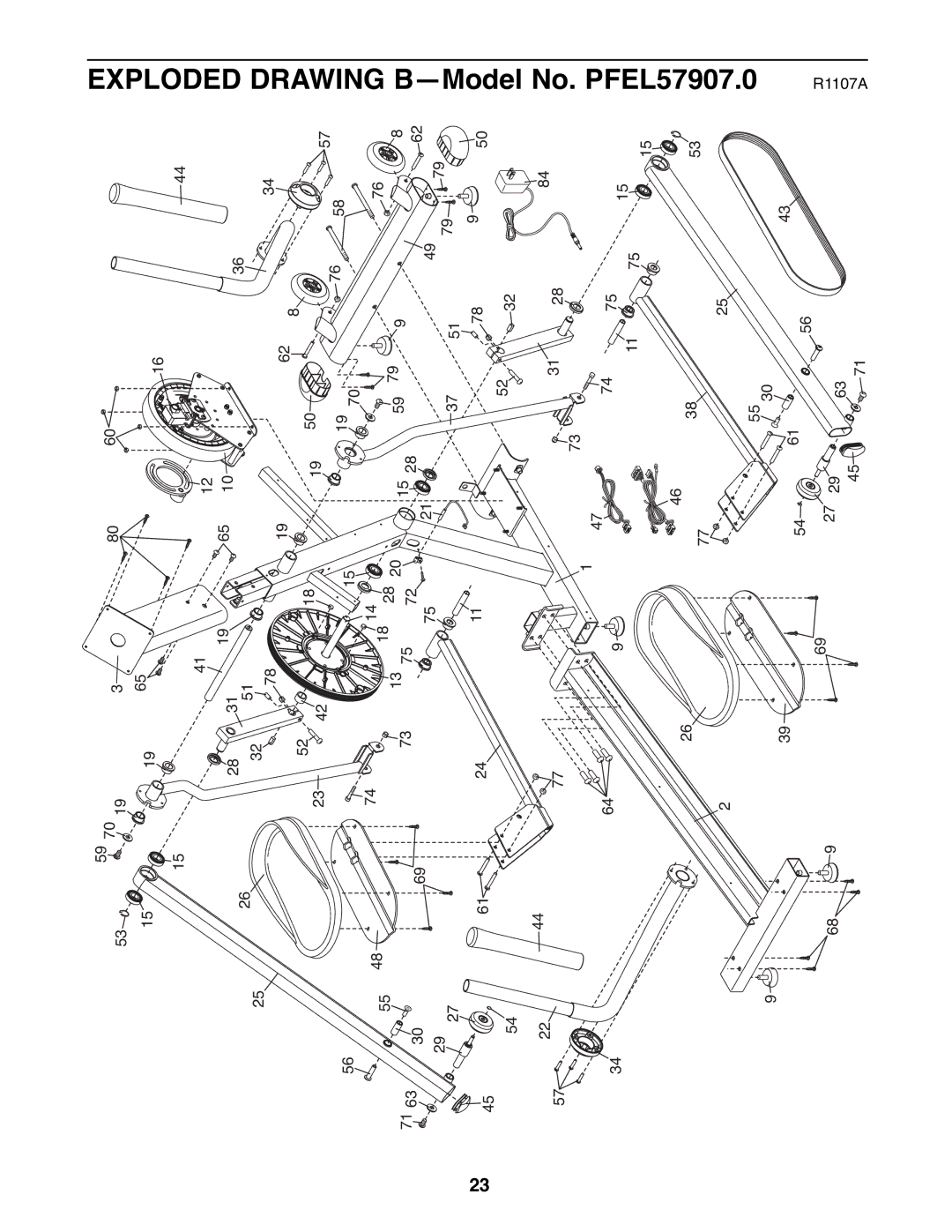 ProForm PFEL57907.0 user manual Drawing 