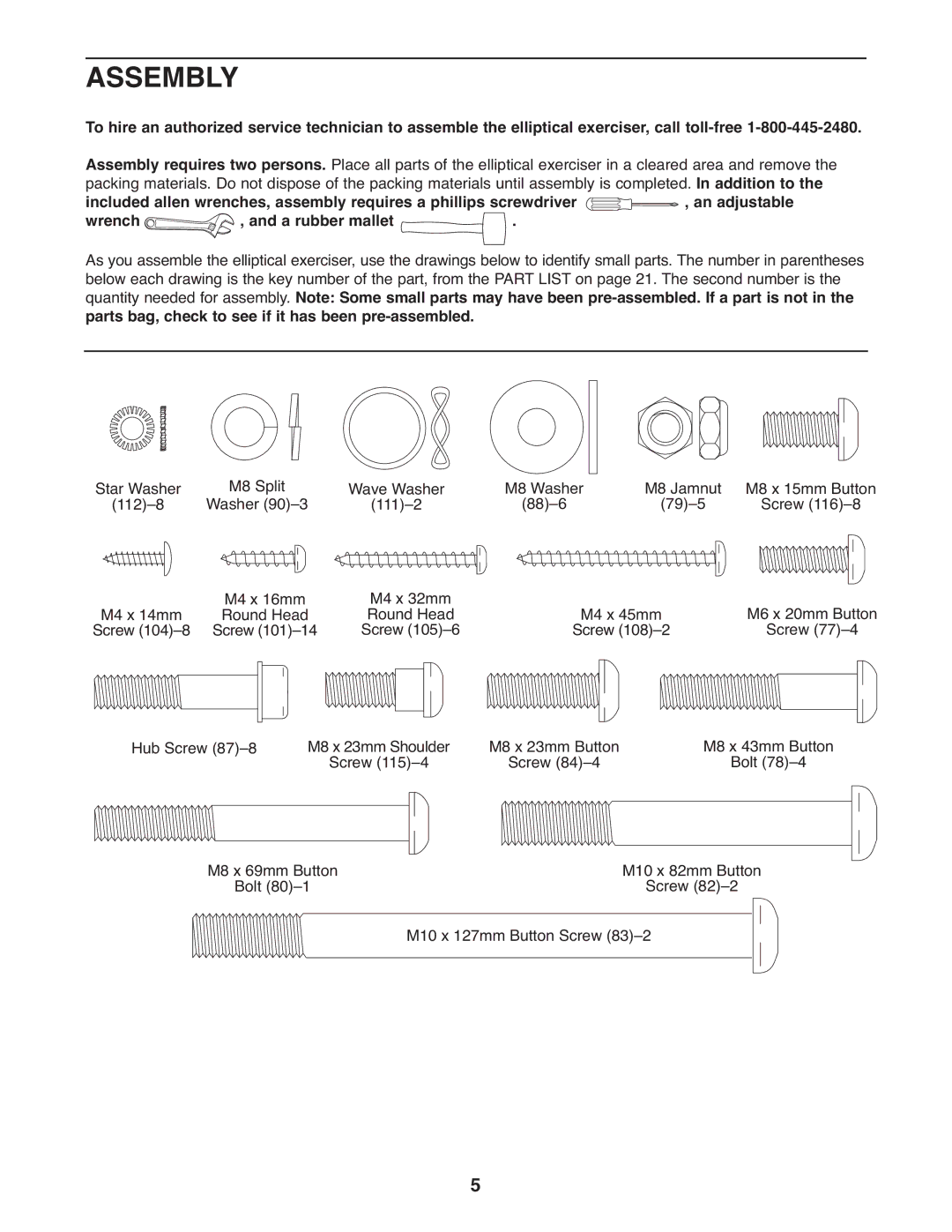 ProForm PFEL5905.0 user manual Assembly 