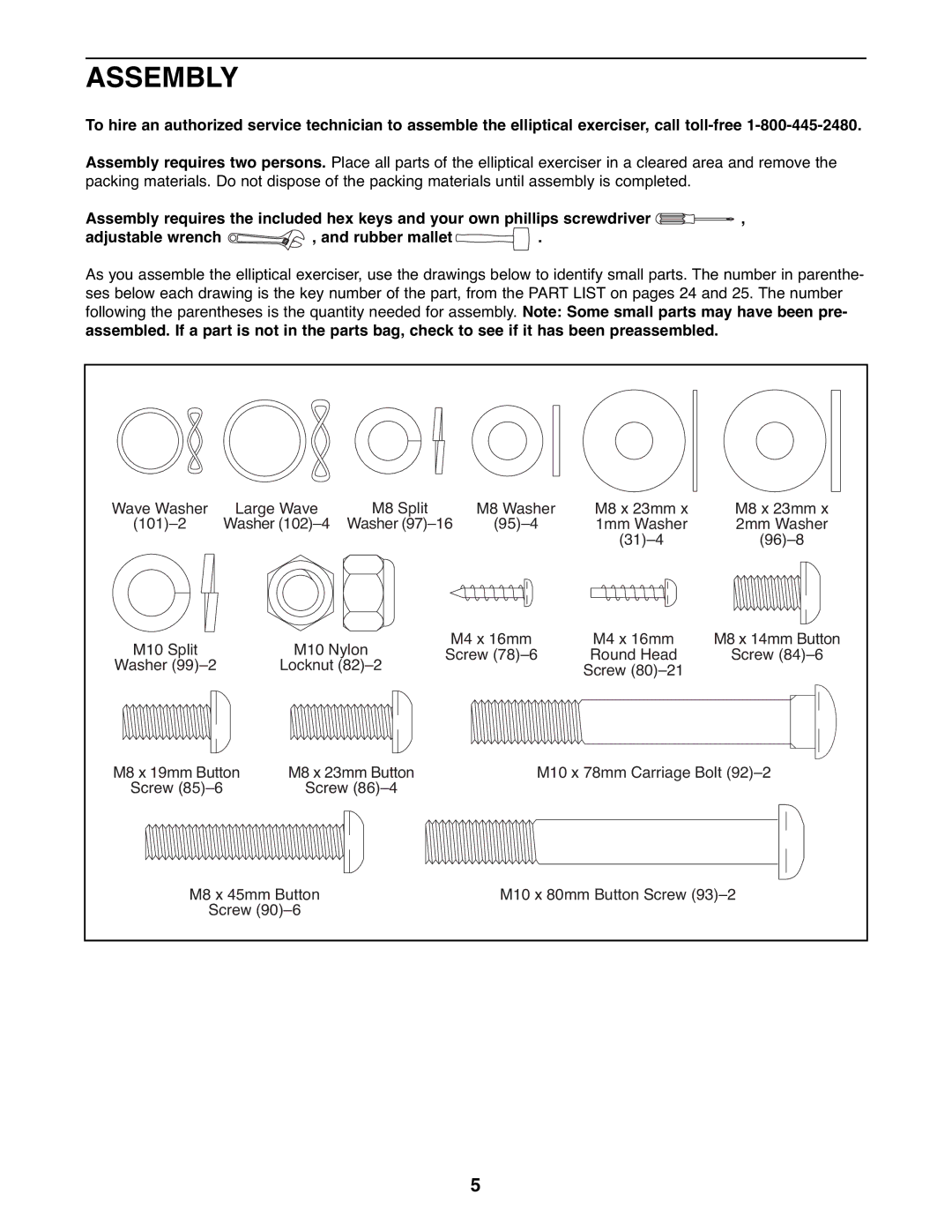 ProForm PFEL59107.0 user manual Assembly 