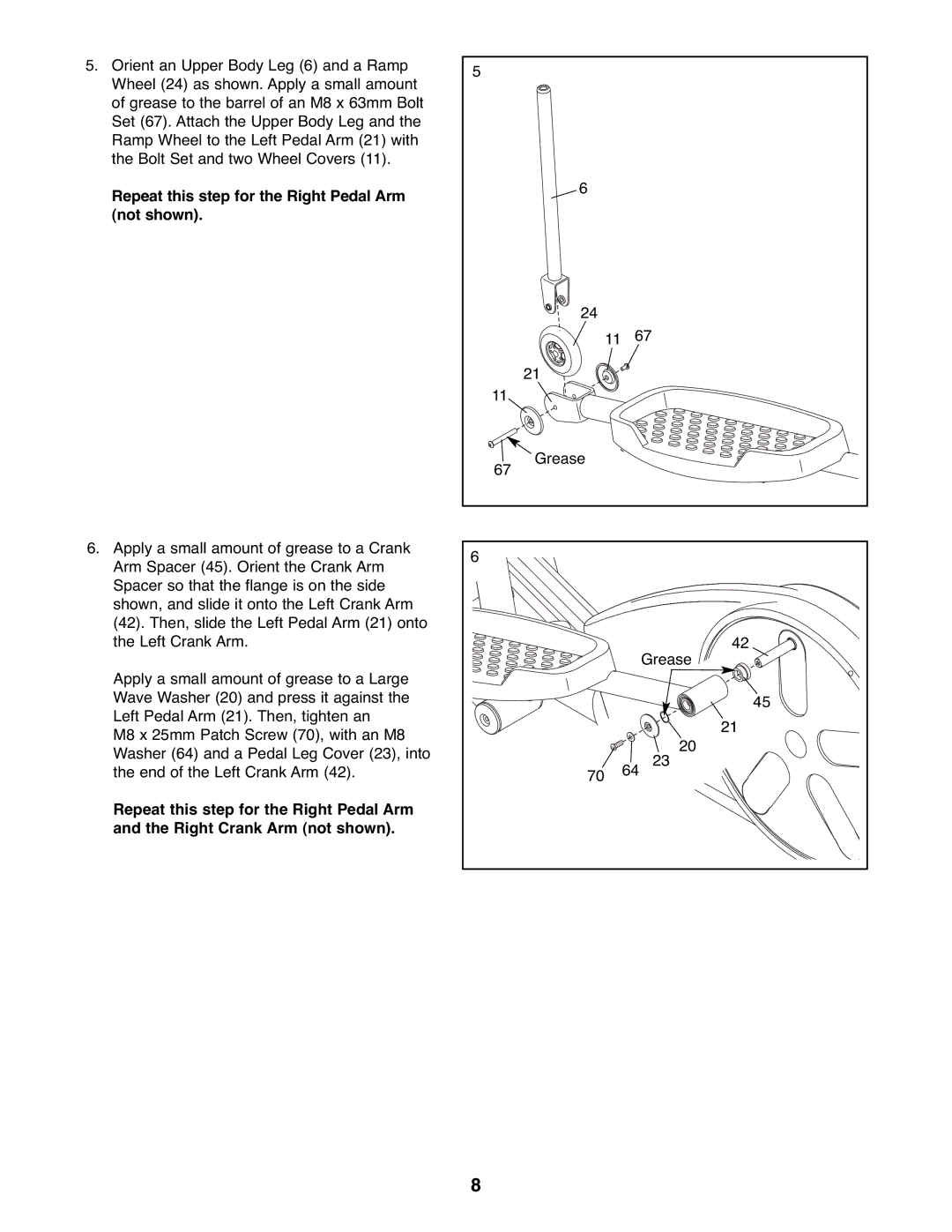 ProForm PFEL73207.0 user manual Grease 