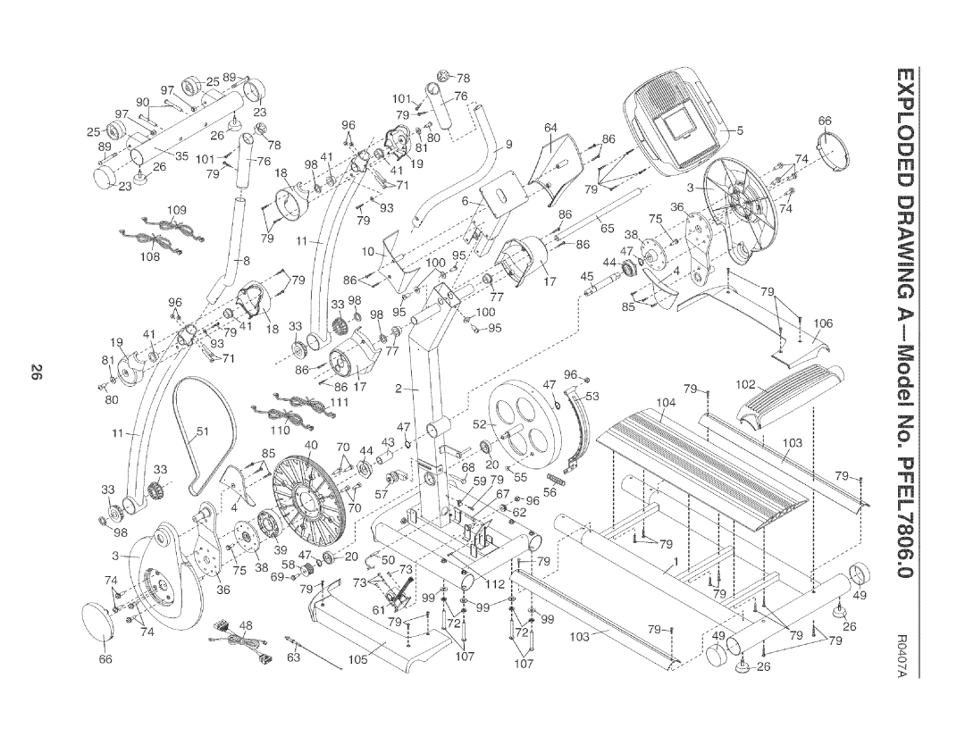 ProForm PFEL7806.0 manual 109 101 