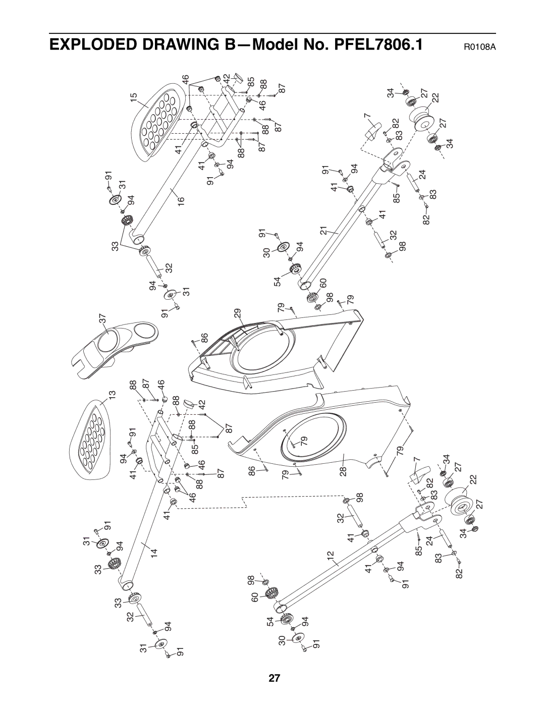 ProForm PFEL7806.1 user manual Exploded 