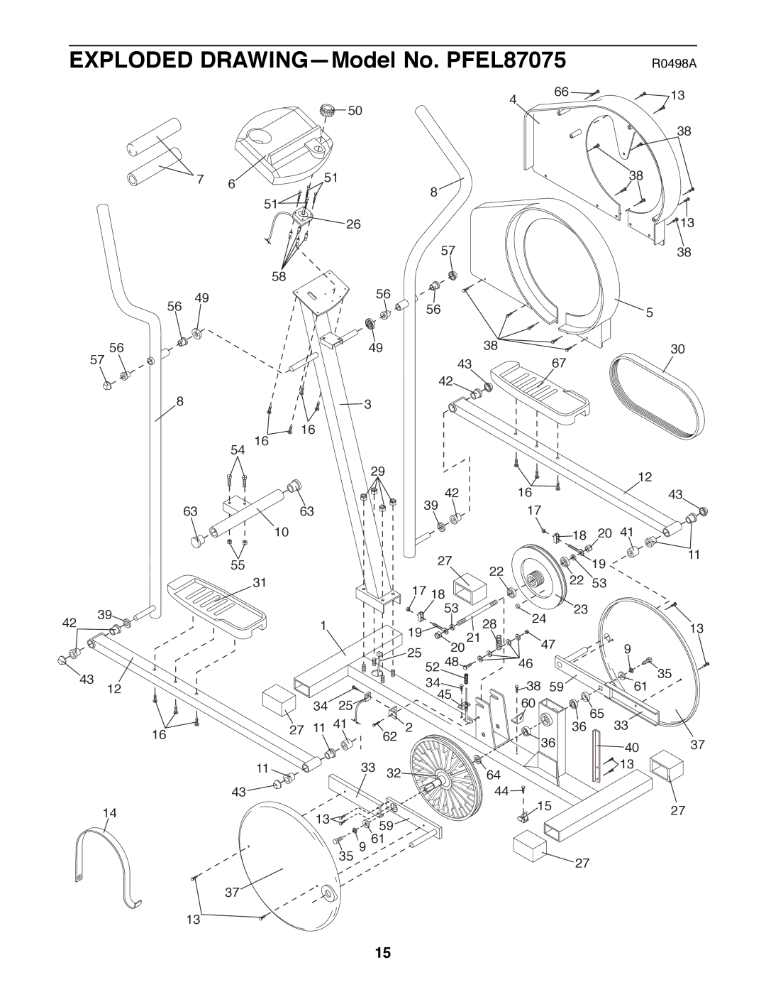 ProForm user manual Exploded DRAWINGÑModel No. PFEL87075 