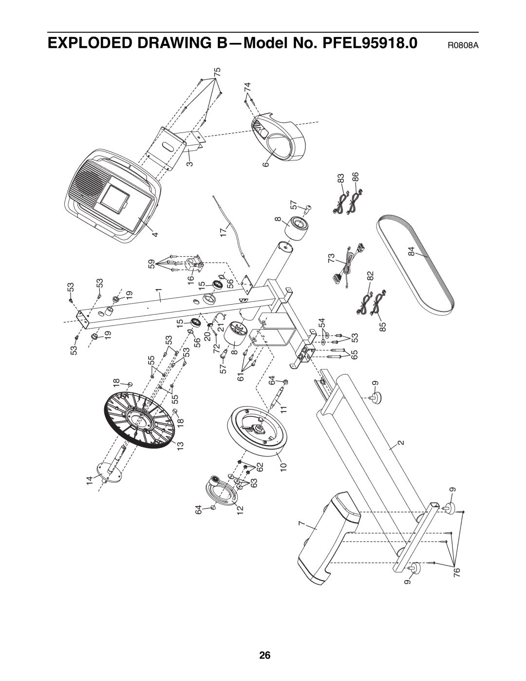 ProForm PFEL95918.0 manual Exploded Drawing 