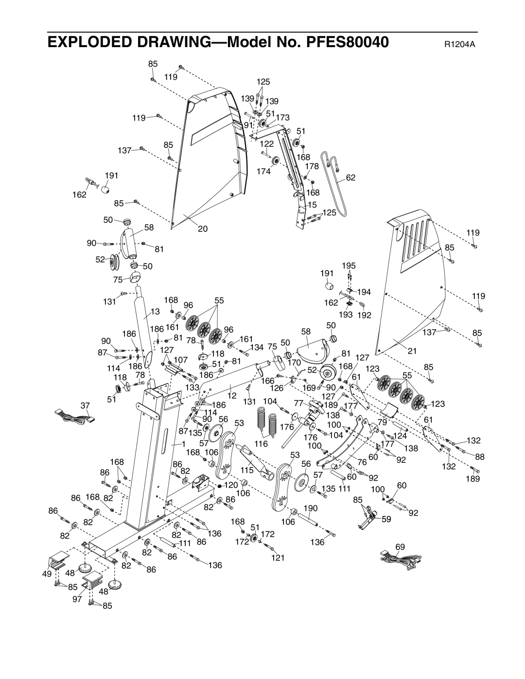 ProForm user manual Exploded DRAWING-Model No. PFES80040 