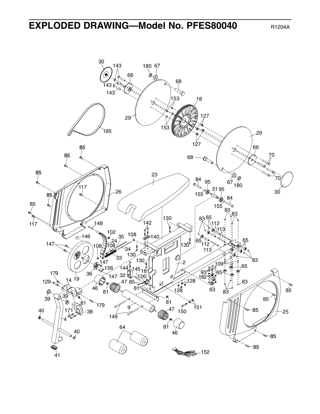 ProForm PFES80040 user manual 143 180 R1204A 153 