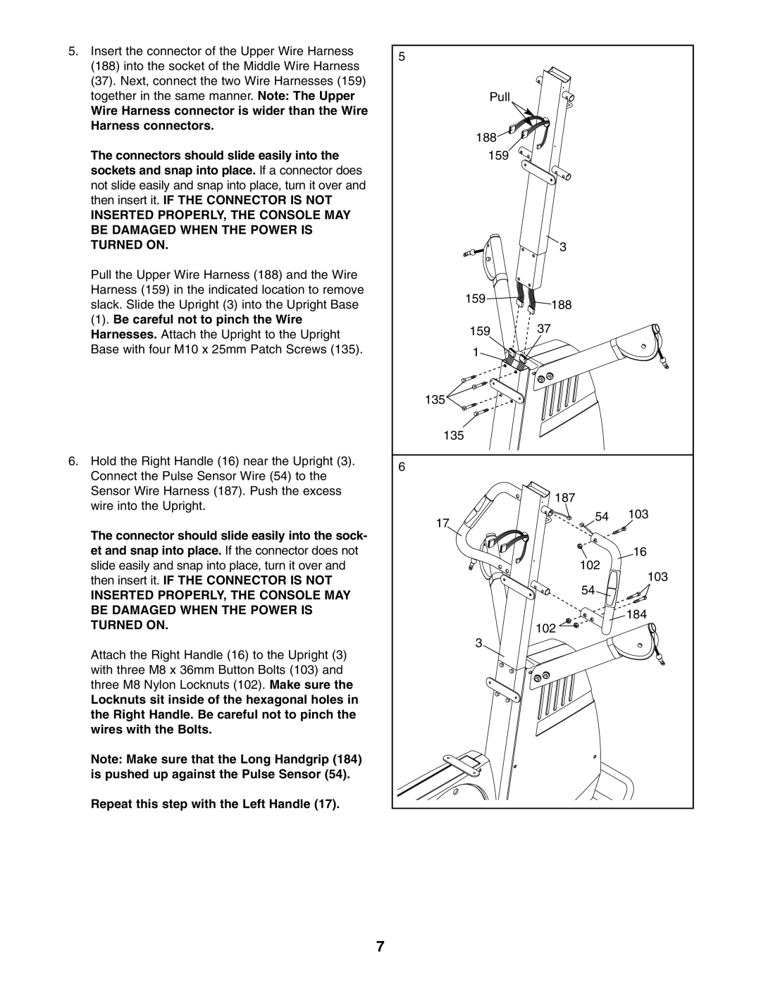 ProForm PFES80040 user manual Be careful not to pinch the Wire 