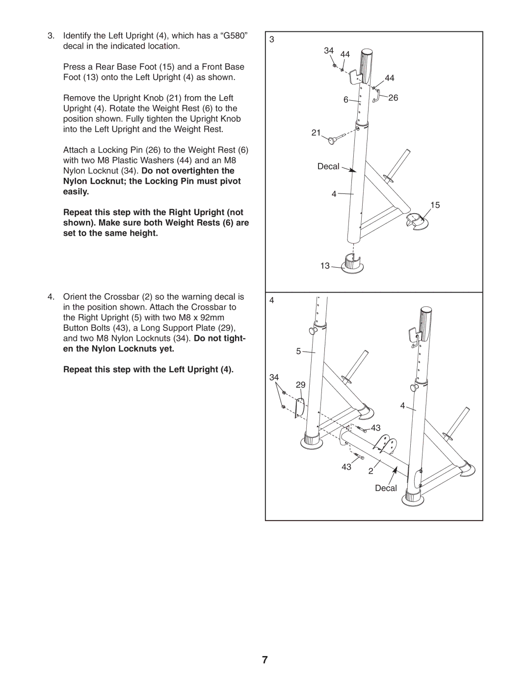 ProForm PFEVBE1836.0 user manual Decal 